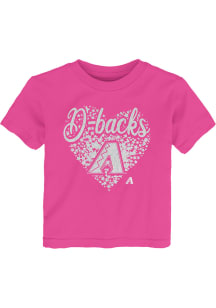 Arizona Diamondbacks Girls Pink Summer Love Short Sleeve T-Shirt