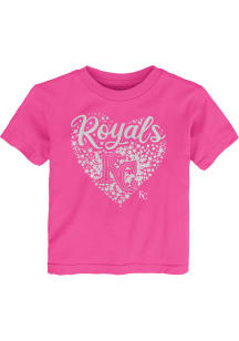Kansas City Royals Girls Pink Summer Love Short Sleeve T-Shirt