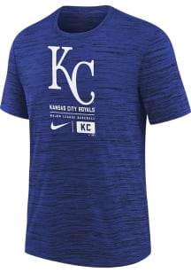 Nike Kansas City Royals Youth Blue Large Logo Velocity Short Sleeve T-Shirt