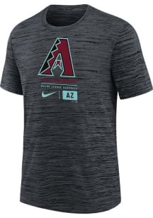 Nike Arizona Diamondbacks Youth Black Large Logo Velocity Short Sleeve T-Shirt