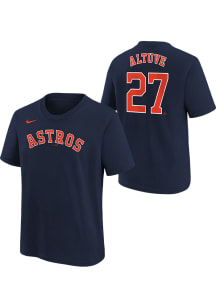 Jose Altuve Houston Astros Youth Navy Blue Name and Number Player Tee