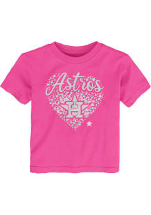 Houston Astros Toddler Girls Pink Summer Love Short Sleeve T-Shirt