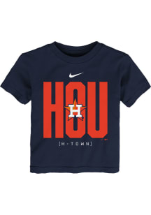 Nike Houston Astros Toddler Navy Blue Team Score Board Short Sleeve T-Shirt