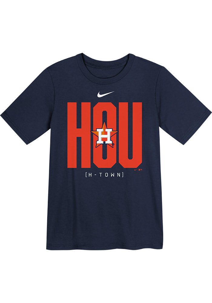 Houston Astros Nike Boys Team Score Board Short Sleeve T-Shirt - Navy Blue