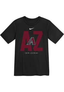 Nike Arizona Diamondbacks Boys Black Team Score Board Short Sleeve T-Shirt