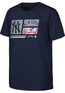 New York Yankees Youth Navy Blue Multi Hitter Short Sleeve T-Shirt
