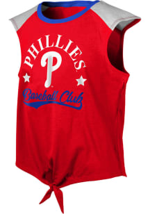 Philadelphia Phillies Girls Red Base Run Short Sleeve Tank Top