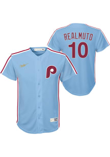 PHI Phillies Tdlr Light Blue Realmuto Cooperstown Jersey