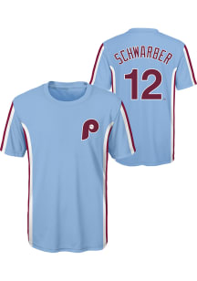 Kyle Schwarber Philadelphia Phillies Youth Red Triple Sublimated Player Player Tee