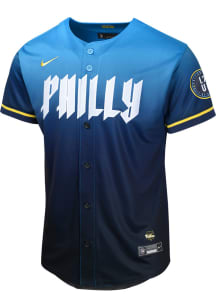 Nike Philadelphia Phillies Youth Navy Blue City Connect Limited Blank Jersey