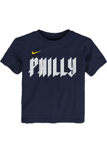 Nike Philadelphia Phillies Toddler Navy Blue Wordmark City Connect Short Sleeve T-Shirt