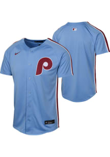 Nike Philadelphia Phillies Youth Light Blue Alt Limited Blank Jersey