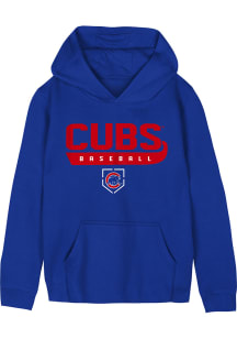 Chicago Cubs Boys Blue Target Base Long Sleeve Hooded Sweatshirt