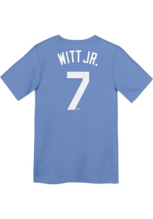 Bobby Witt Jr  Kansas City Royals Boys Light Blue Cooperstown NN Short Sleeve T-Shirt