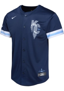 Nike Kansas City Royals Youth Navy Blue City Connect Limited Blank Jersey