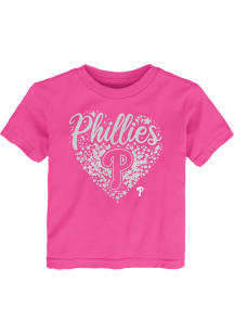 Philadelphia Phillies Infant Girls Summer Love Short Sleeve T-Shirt Pink