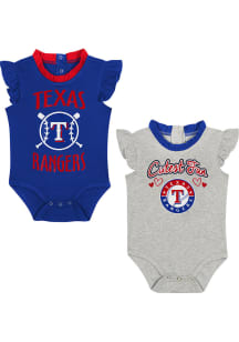 Texas Rangers Baby Blue Baby Fan Set One Piece