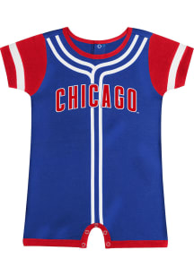 Chicago Cubs Baby Red Fast Pitch Short Sleeve One Piece