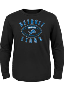 Detroit Lions Toddler Black Little Kicker Long Sleeve T-Shirt