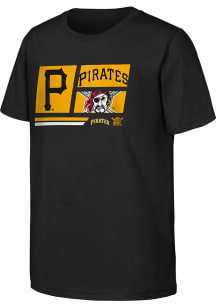 Pittsburgh Pirates Youth Black Multi Hitter Short Sleeve T-Shirt