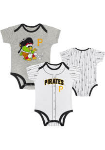 Pittsburgh Pirates Baby Grey Play Ball One Piece