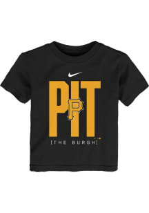 Nike Pittsburgh Pirates Toddler Black Team Score Board Short Sleeve T-Shirt