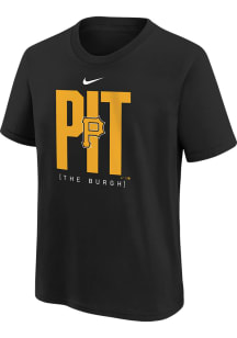 Nike Pittsburgh Pirates Youth Black Team Score Board Short Sleeve T-Shirt