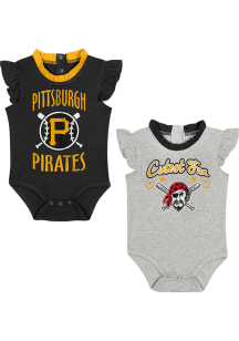 Pittsburgh Pirates Baby Black Baby Fan Set One Piece