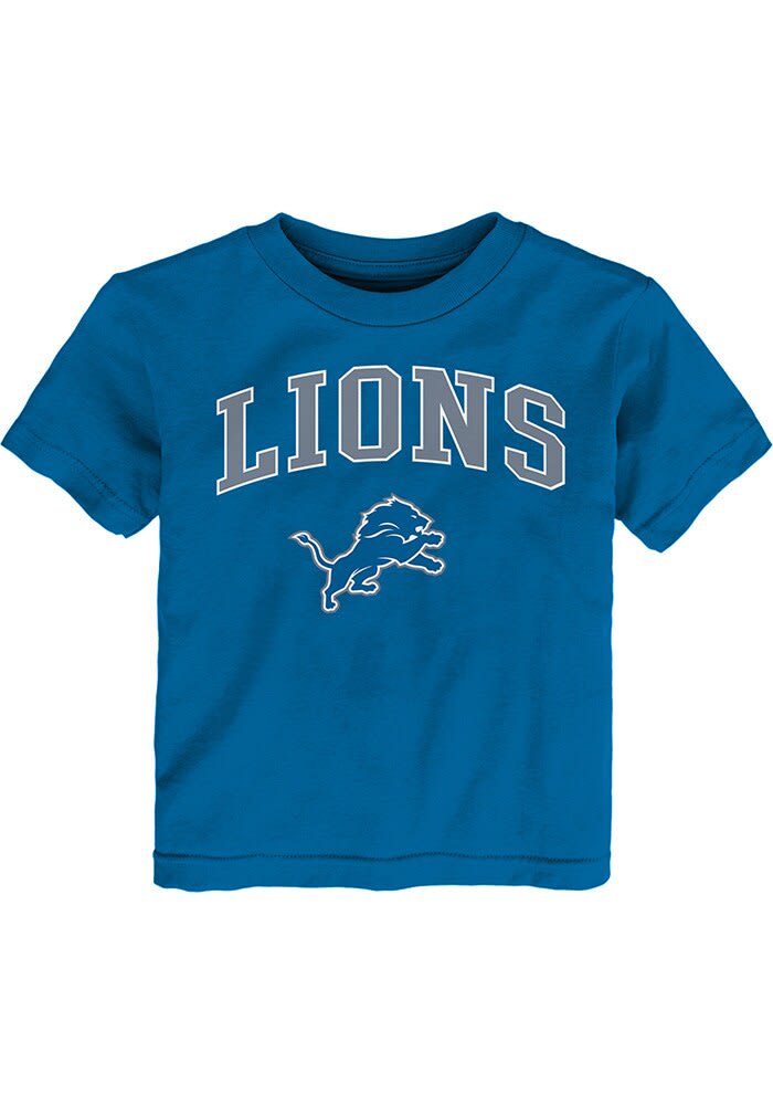 Detroit Lions Toddler Blue Arched Logo Short Sleeve Tee