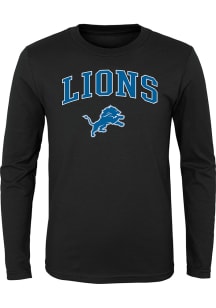 Detroit Lions Toddler Black Arched Logo Long Sleeve T-Shirt