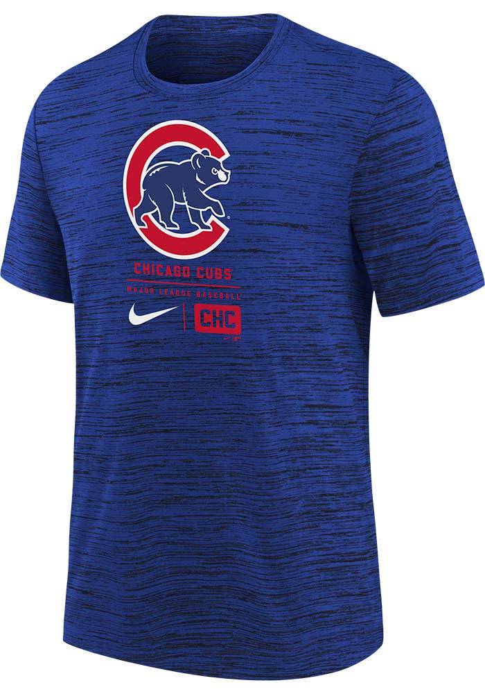 Nike Chicago Cubs Youth BLUE Large Logo Velocity Short
