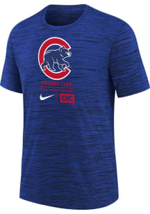 Nike Chicago Cubs Youth Blue Large Logo Velocity Short Sleeve T-Shirt