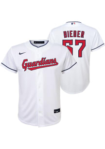 Shane Bieber  Nike Cleveland Guardians Youth White Home Replica Jersey