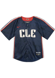 Nike Cleveland Guardians Toddler Navy Blue City Connect Limited Blank Jersey