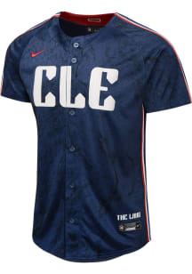 Nike Cleveland Guardians Youth Navy Blue City Connect Limited Blank Jersey