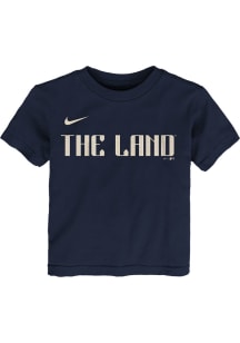 Nike Cleveland Guardians Toddler Navy Blue Wordmark City Connect Short Sleeve T-Shirt