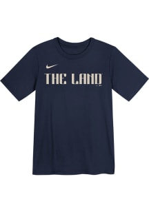 Nike Cleveland Guardians Boys Navy Blue Wordmark City Connect Short Sleeve T-Shirt