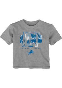Detroit Lions Infant Abbreviated Short Sleeve T-Shirt Grey