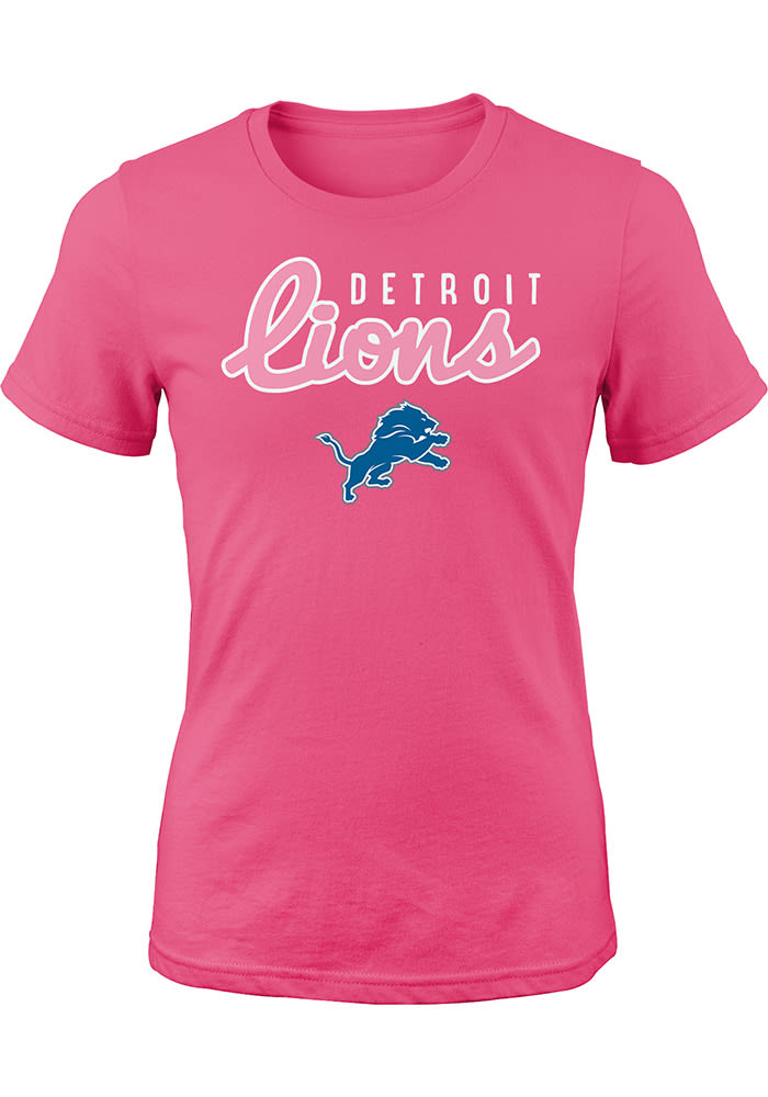 Pink detroit on sale lions shirt