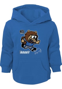 Detroit Lions Toddler Blue Sizzle Long Sleeve Hooded Sweatshirt