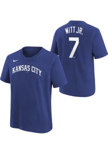 Bobby Witt Jr Kansas City Royals Youth Light Blue Name and Number Player Tee