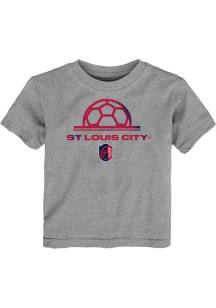 St Louis City SC Toddler Grey Beat Short Sleeve T-Shirt