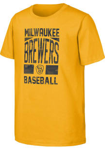 Milwaukee Brewers Youth Yellow Season Ticket Short Sleeve T-Shirt