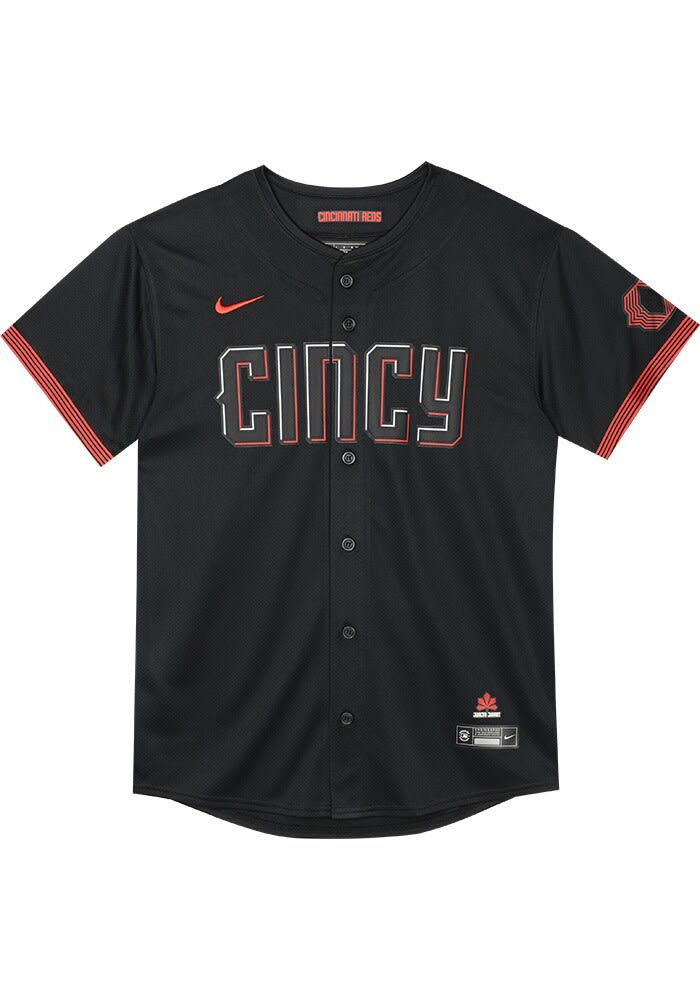 Elly De La Cruz  Cincinnati Reds Boys Black City Connect Limited Baseball Jersey