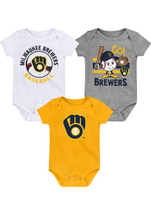 Milwaukee Brewers Baby Yellow Ball Park One Piece