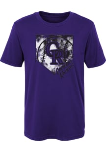 Colorado Rockies Boys Purple Home Field Short Sleeve T-Shirt