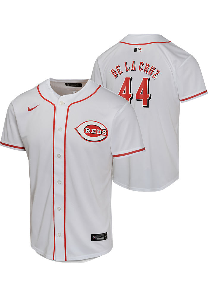 Elly De La Cruz  Nike Cincinnati Reds Youth White Home Game Jersey