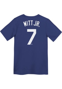 Bobby Witt Jr  Kansas City Royals Boys Blue Home NN Short Sleeve T-Shirt