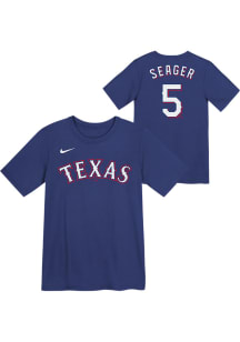 Corey Seager  Texas Rangers Boys Blue Home NN Short Sleeve T-Shirt