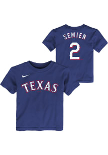Marcus Semien Texas Rangers Toddler Blue Home NN Short Sleeve Player T Shirt